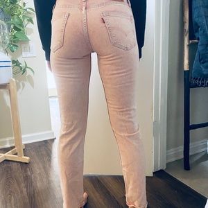 Levis 511 Pale Pink Acid Wash